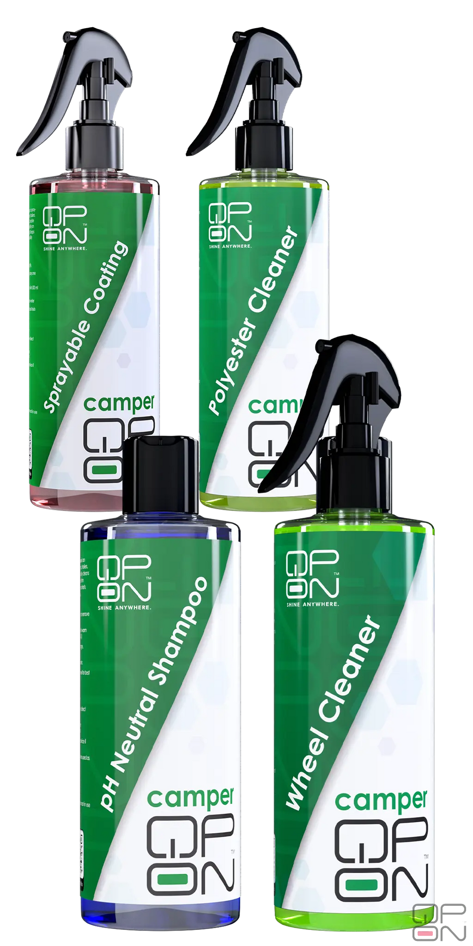Camper Series - Camper Care kit QP-ON

Kit met schoonmaakproducten voor het wassen en onderhouden van campers. 
