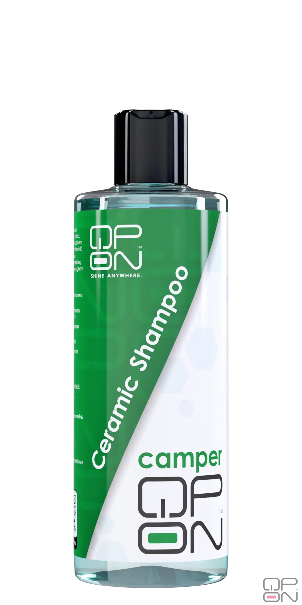 Camper Series - Ceramic Shampoo qp-on

Keramische shampoo speciaal voor het reinigen en beschermen van caravans, afgebeeld in een kunststof fles.