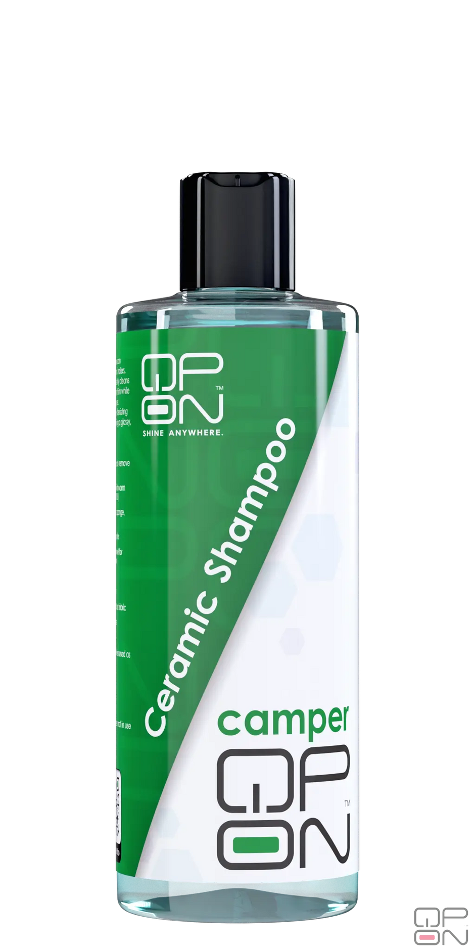 Camper Series - Ceramic Shampoo qp-on

Keramische shampoo speciaal voor het reinigen en beschermen van caravans, afgebeeld in een kunststof fles.